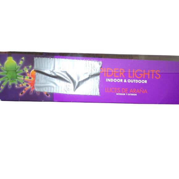 Halloween Spider Lights 6 Ft Light String 8 Ft Total Tested Works Indoor Outdoor - Picture 4 of 5